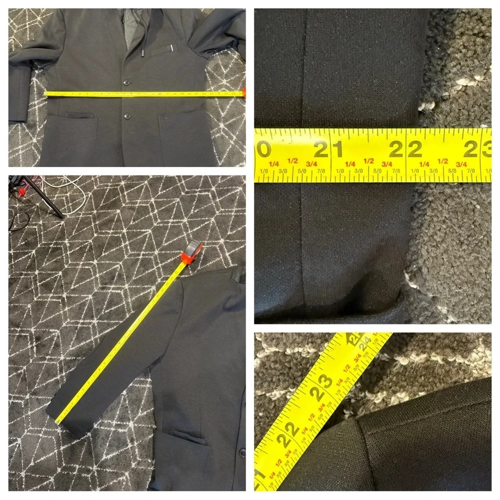 PROJEK RAW BLACK WITH REMOVABLE HOOD KNIT BLAZER